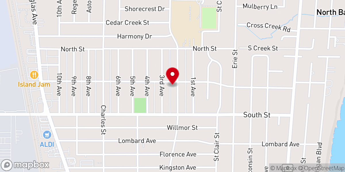 Map showing location of Christ the King Lutheran Church of Racine