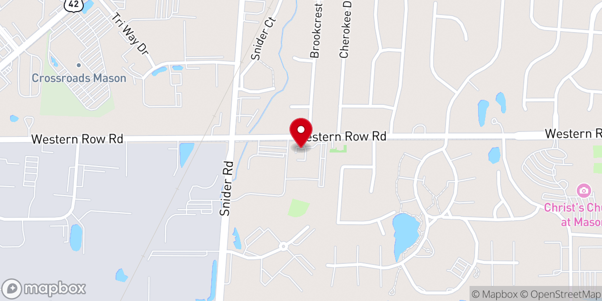 Map showing location of Mason Masonic Temple