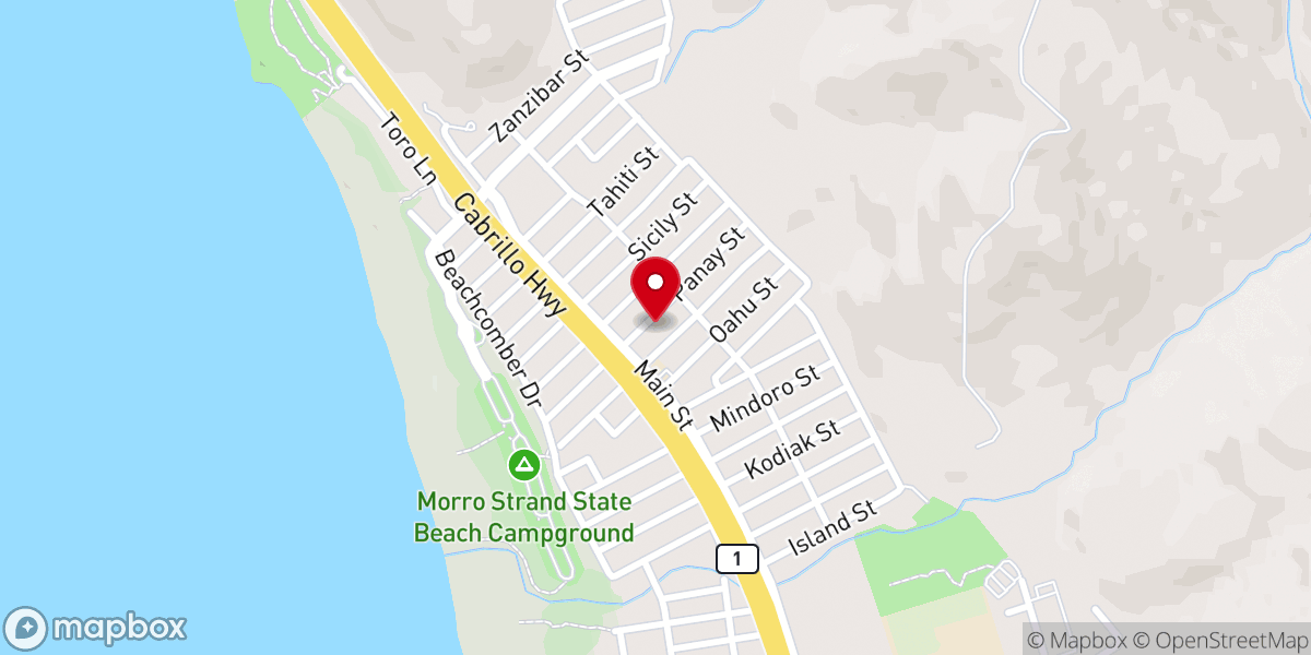 Map showing location of Coastlands Vineyard Church