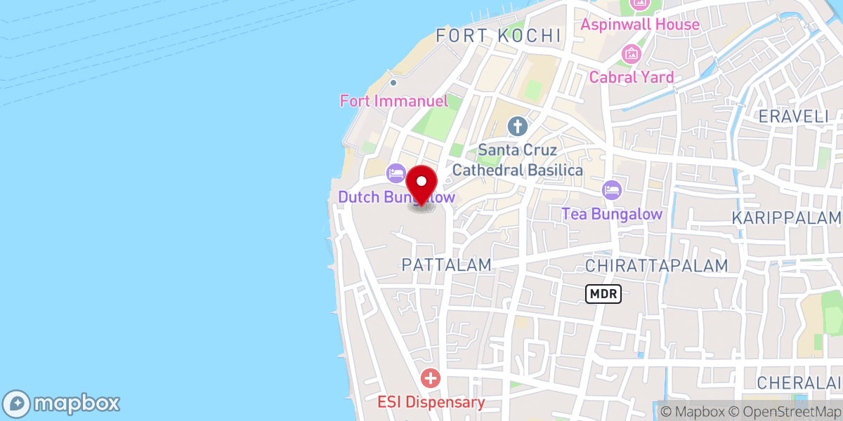 Map showing location of THE ROMAN CATHOLIC DIOCESE OF COCHIN