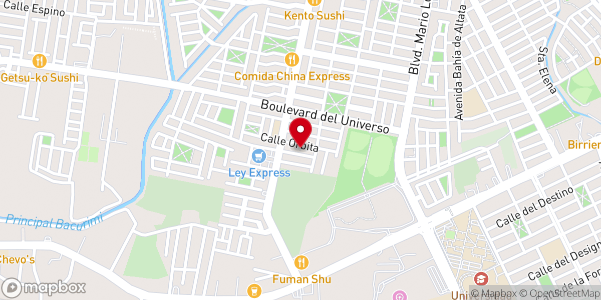 Map showing location of Parroquia de María Auxiliadora