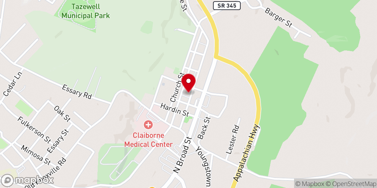 Map showing location of Lone Mountain United Methodist
