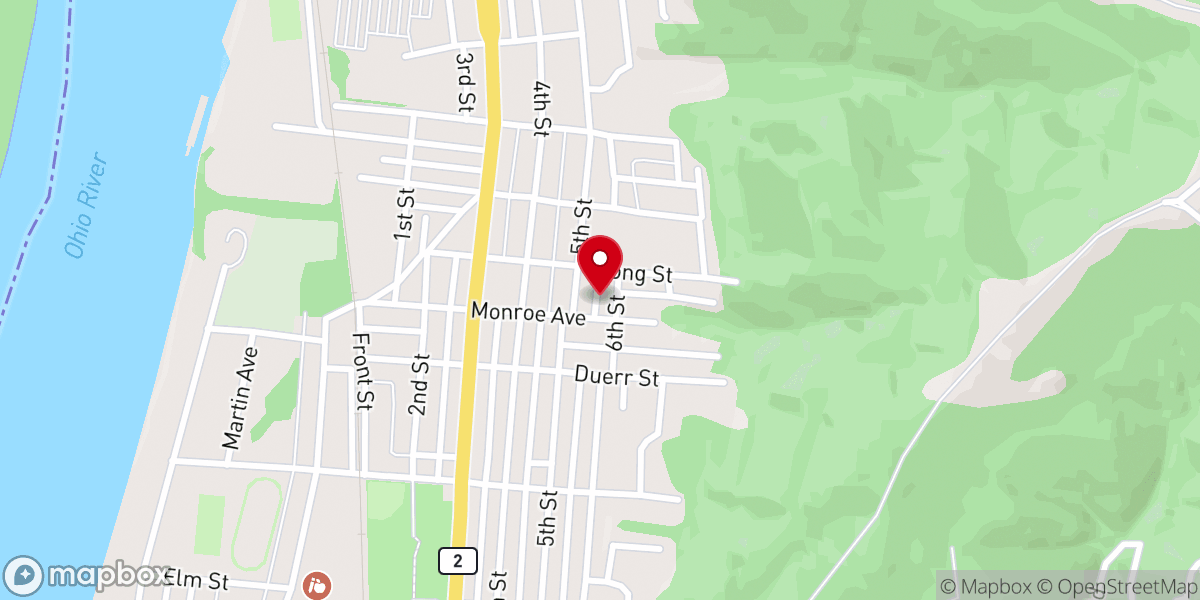 Map showing location of Fifth Street Church of God