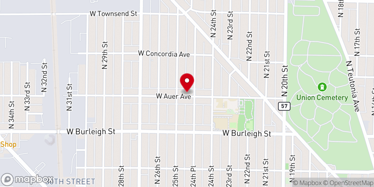 Map showing location of Saint Johns Methodist Church