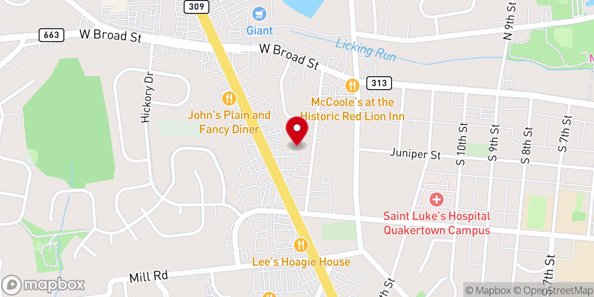 Map showing location of Faith Covenant Church