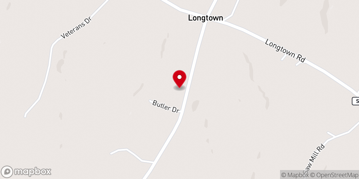 Map showing location of Mount Olive Baptist Church