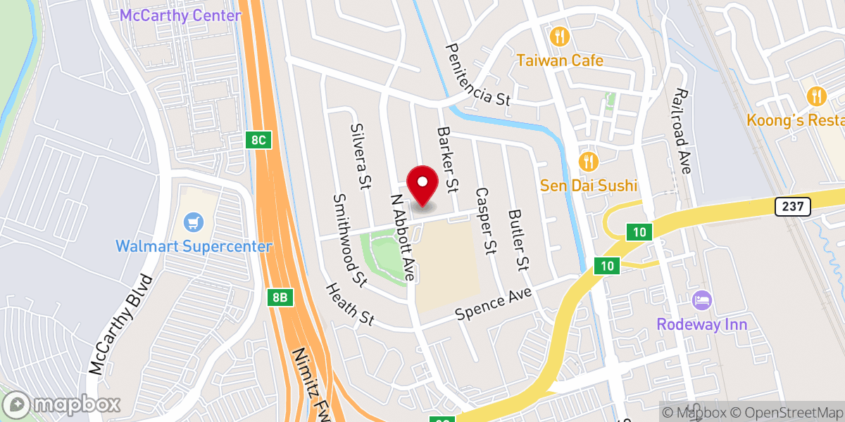 Map showing location of St. Thomas Syro Malabar Catholic Church of San Francisco