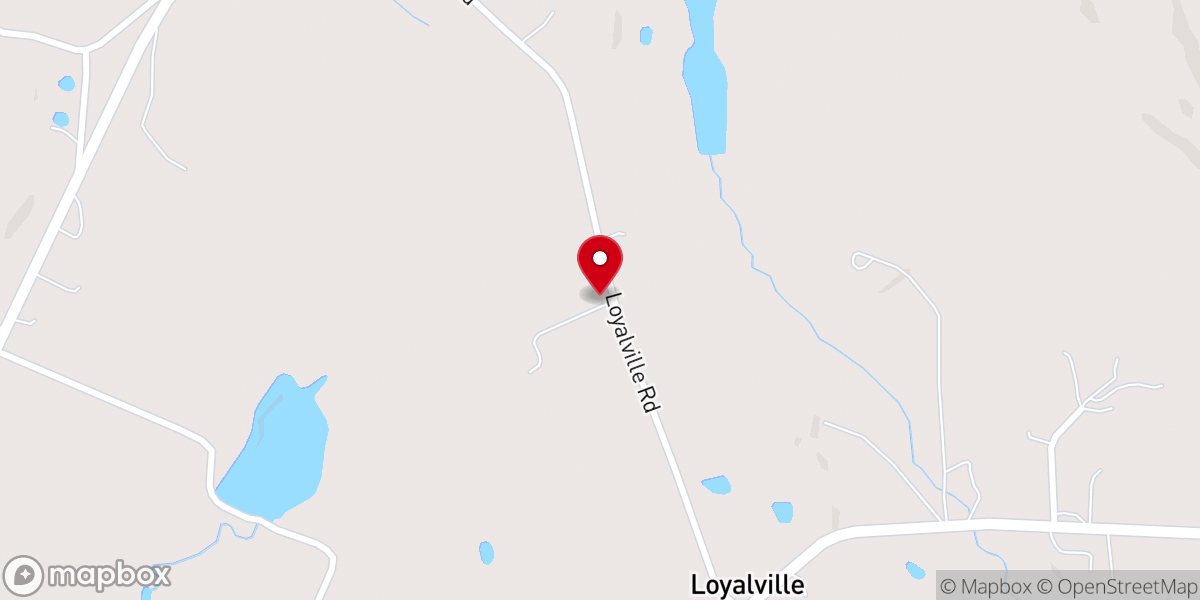 Map showing location of Loyalville United Methodist Church