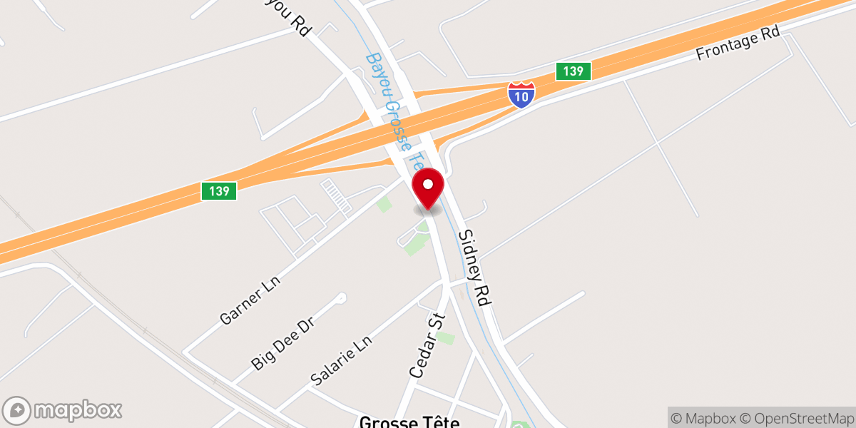 Map showing location of Methodist Old Mount Olive Baptist Church