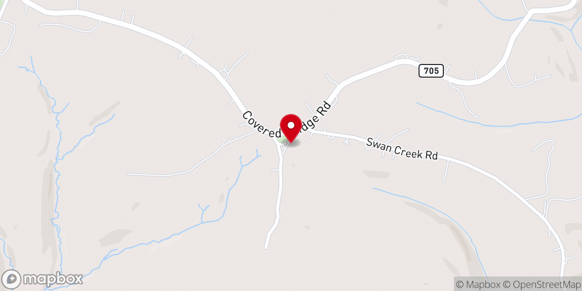 Map showing location of Swan Creek Church