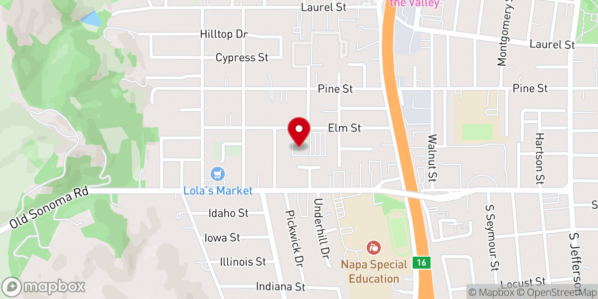 Map showing location of St. Thomas Aquinas Parish Office