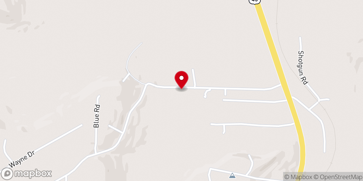 Map showing location of Green Acres Church