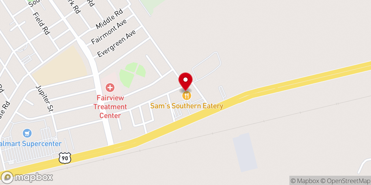 Map showing location of Cash Magic Bayou Vista