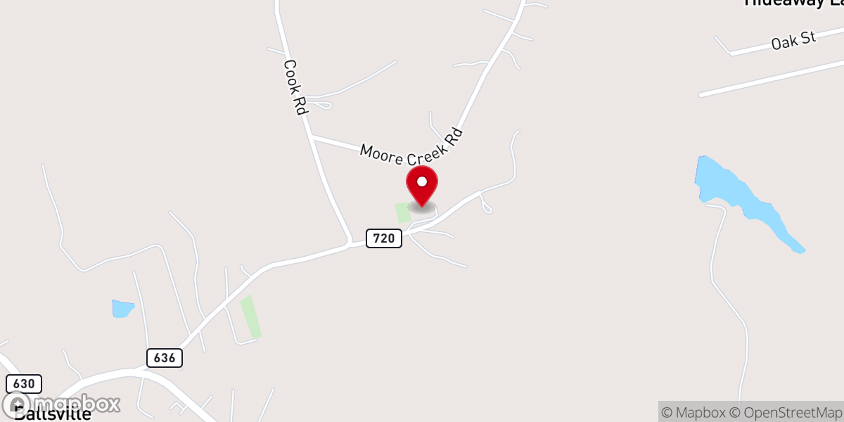 Map showing location of Mount Pero Church