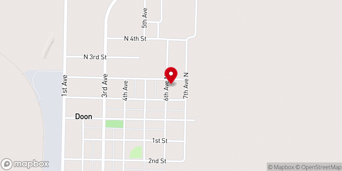Map showing location of Doon Protestant Reformed Church
