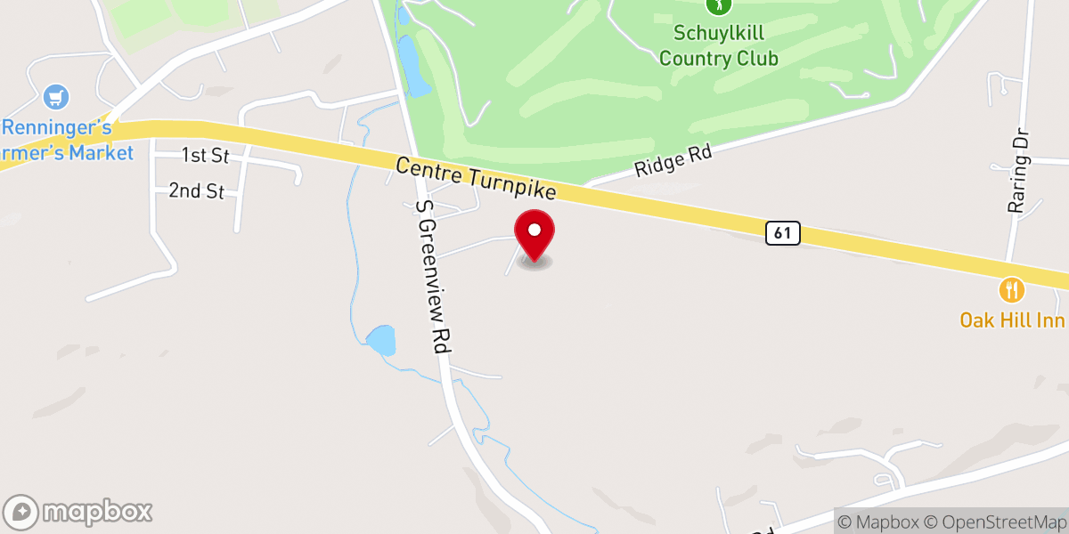 Map showing location of Schuylkill Racquet Club & Fitness Center