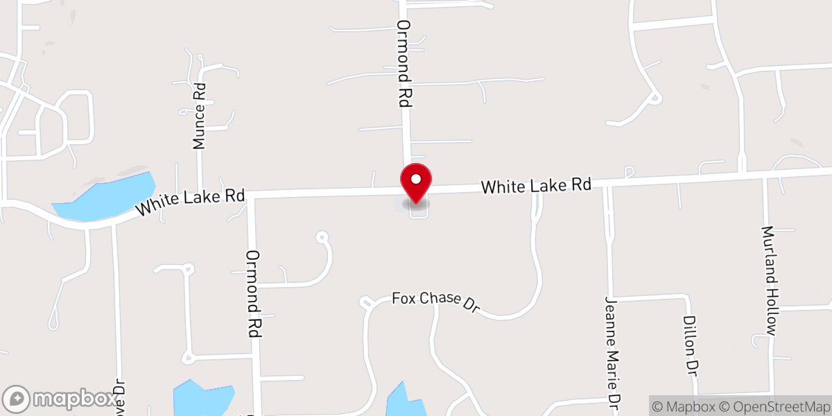 Map showing location of Crossroads Free Will Baptist Church