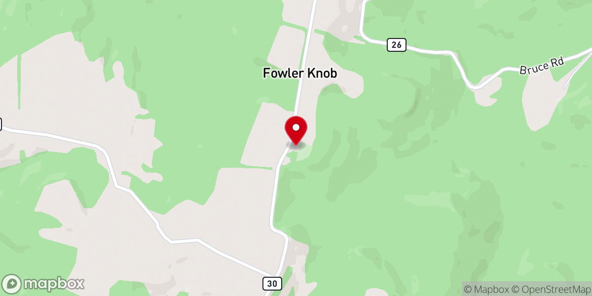 Map showing location of Hickory Grove United Methodist Church