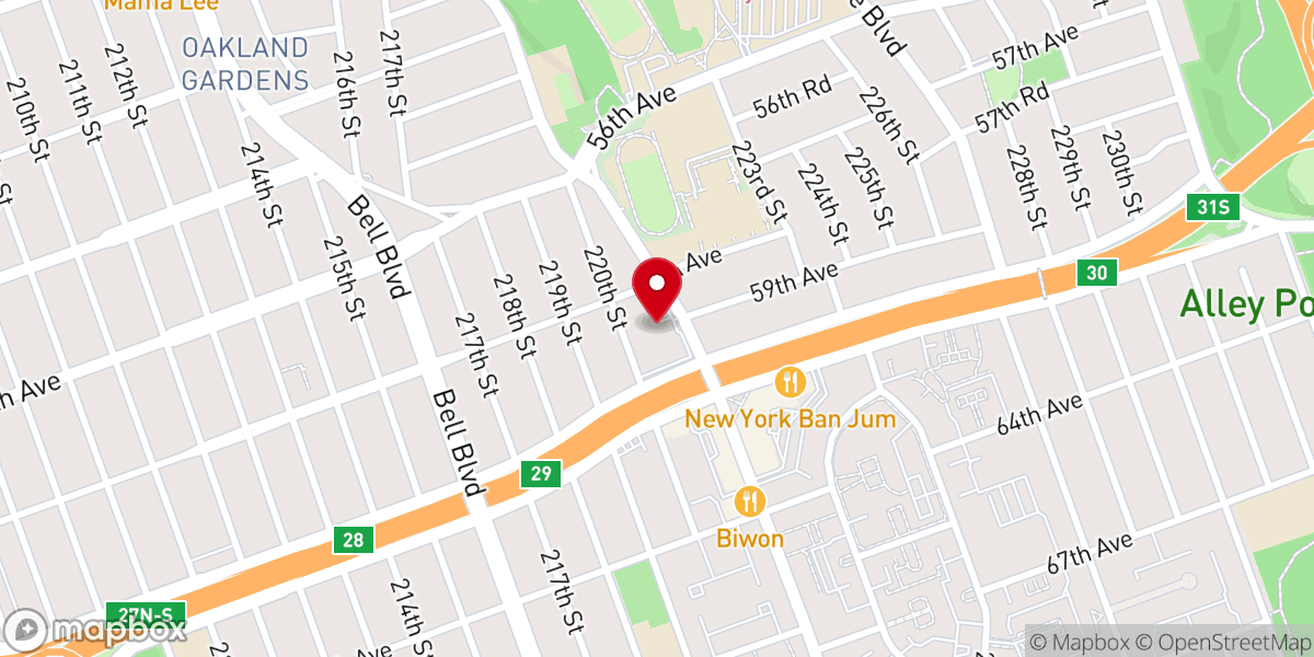 Map showing location of Blue Zone Korean Church