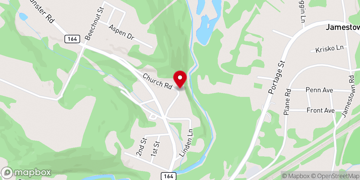 Map showing location of Saints Peter and Paul Ruthenian Catholic Church