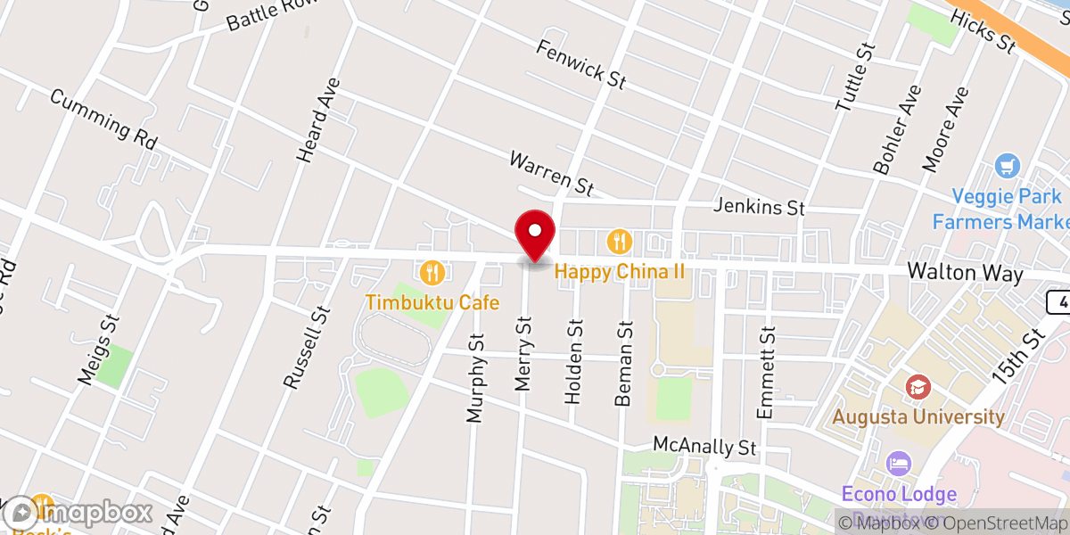 Map showing location of Foursquare Gospel Church