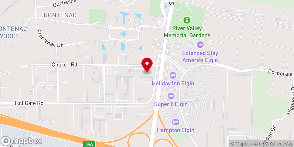 Map showing location of St. Sophia Greek Orthodox Church