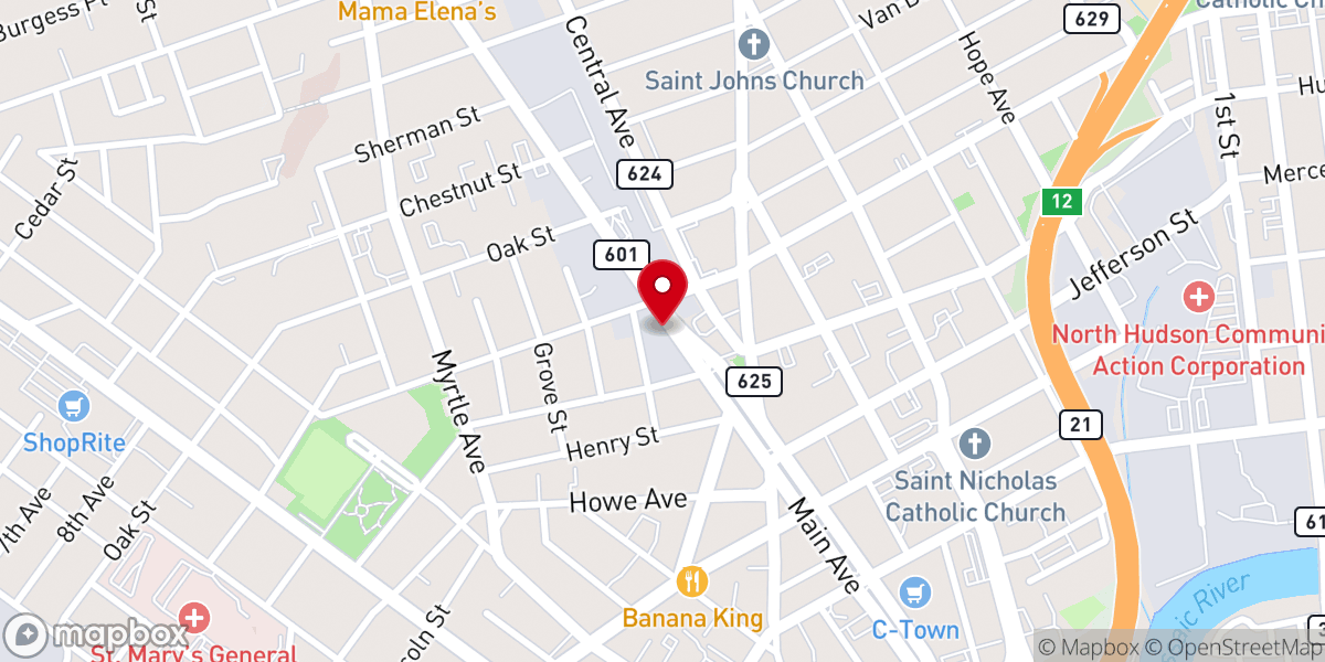 Map showing location of Iglesia Cristiana Agua De Vida Inc
