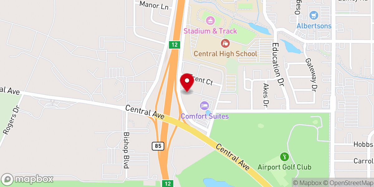Map showing location of Rhema Covenant Church