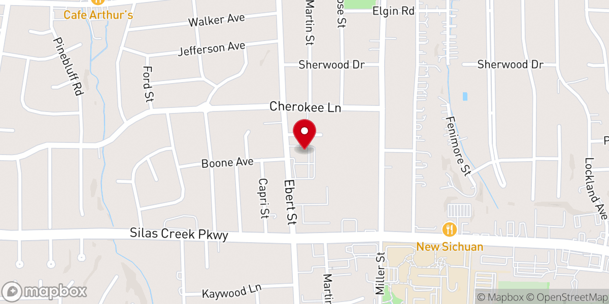 Map showing location of Twin City Bible Church
