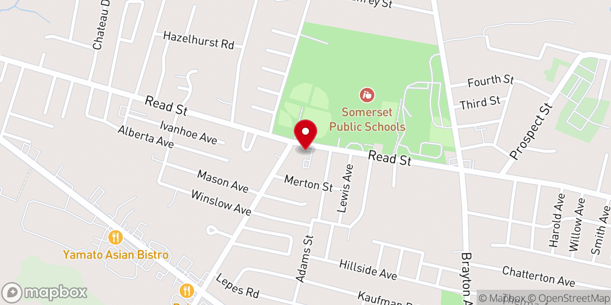 Map showing location of Somerset United Methodist Church