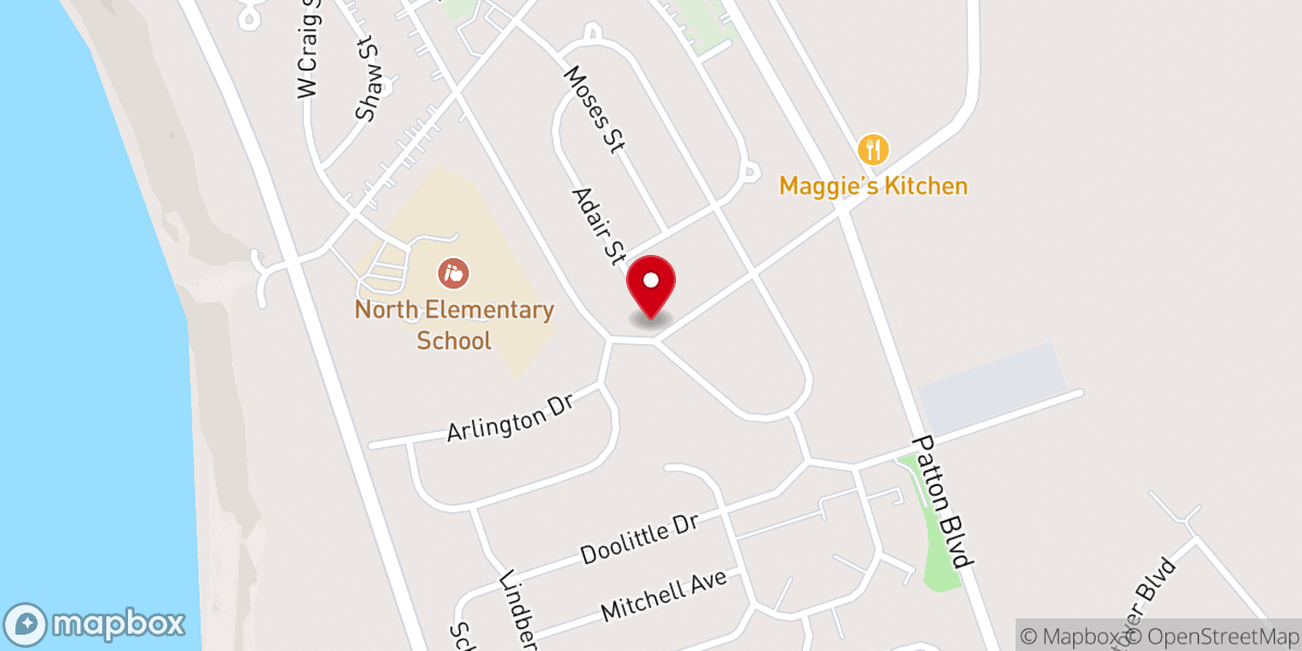 Map showing location of Light Of Larson Church