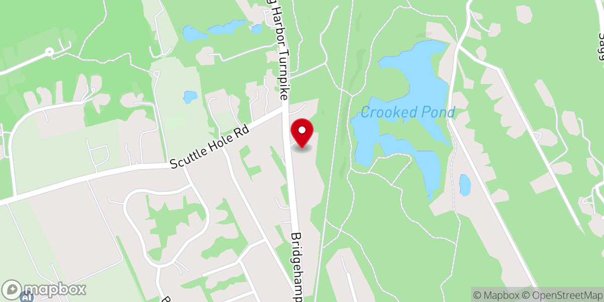 Map showing location of Unitarian Universalist Congregation of the South Fork