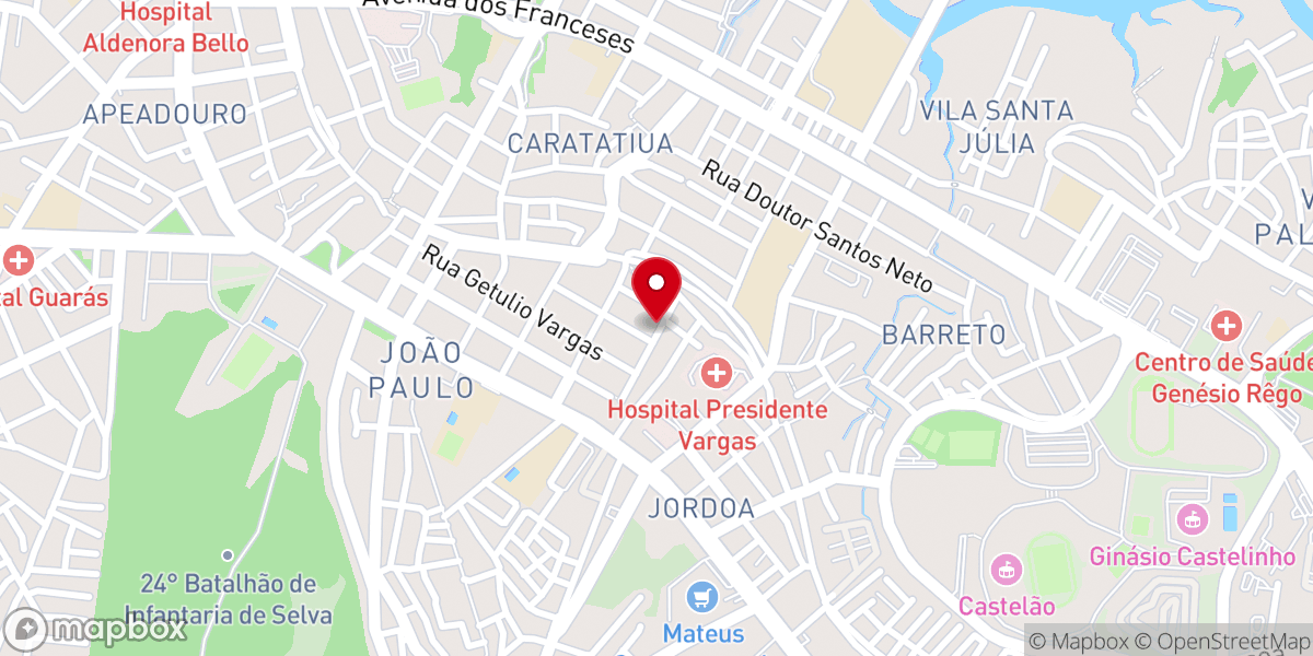 Map showing location of Assembleia de Deus Cristo Para Todos - Jerusalém