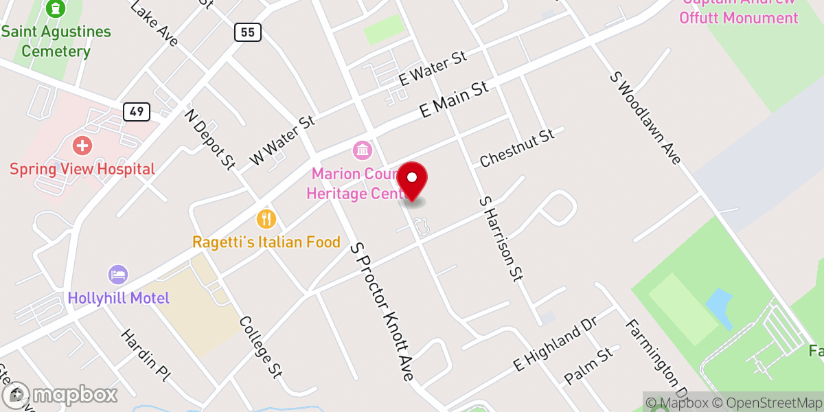 Map showing location of Saint Augustine Catholic Church