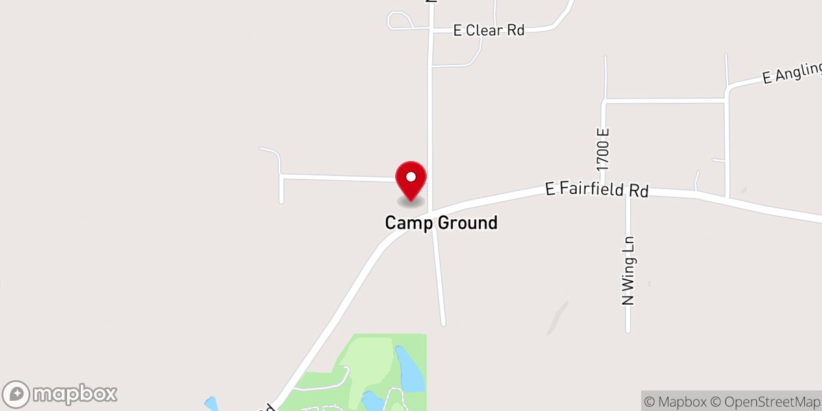 Map showing location of Camp Ground Baptist Church