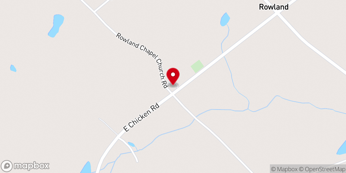 Map showing location of Rowland Chapel