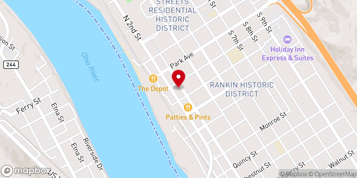 Map showing location of Be Hope Church - Ironton