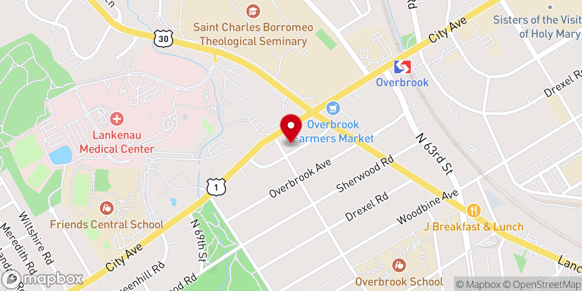 Map showing location of The Church in Philadelphia