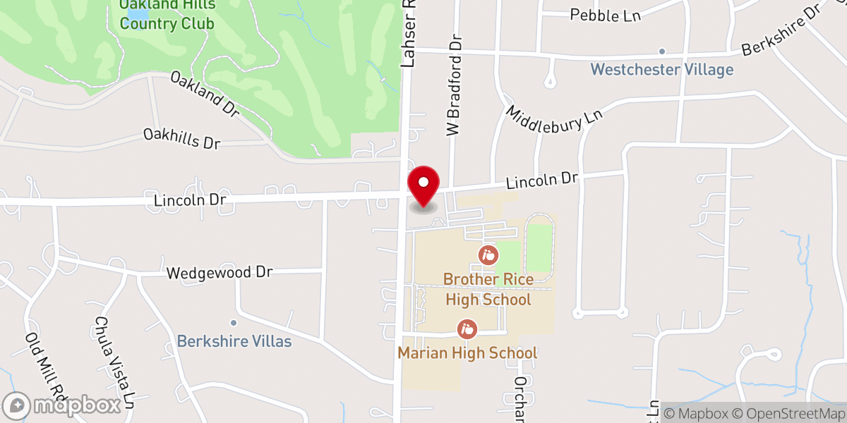 Map showing location of St. Regis Catholic Church