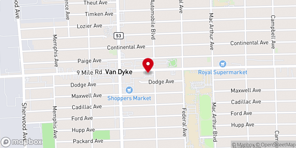 Map showing location of The House Of Prayer & Praise C.O.G.I.C.