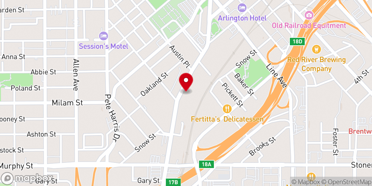 Map showing location of True Deliverance Worship Center