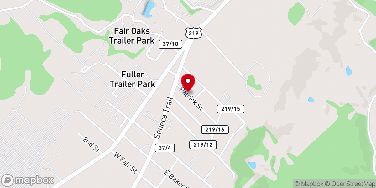 Map showing location of Church of Christ