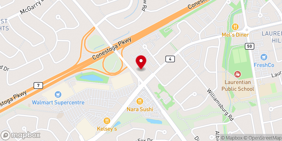 Map showing location of Country Hills Church