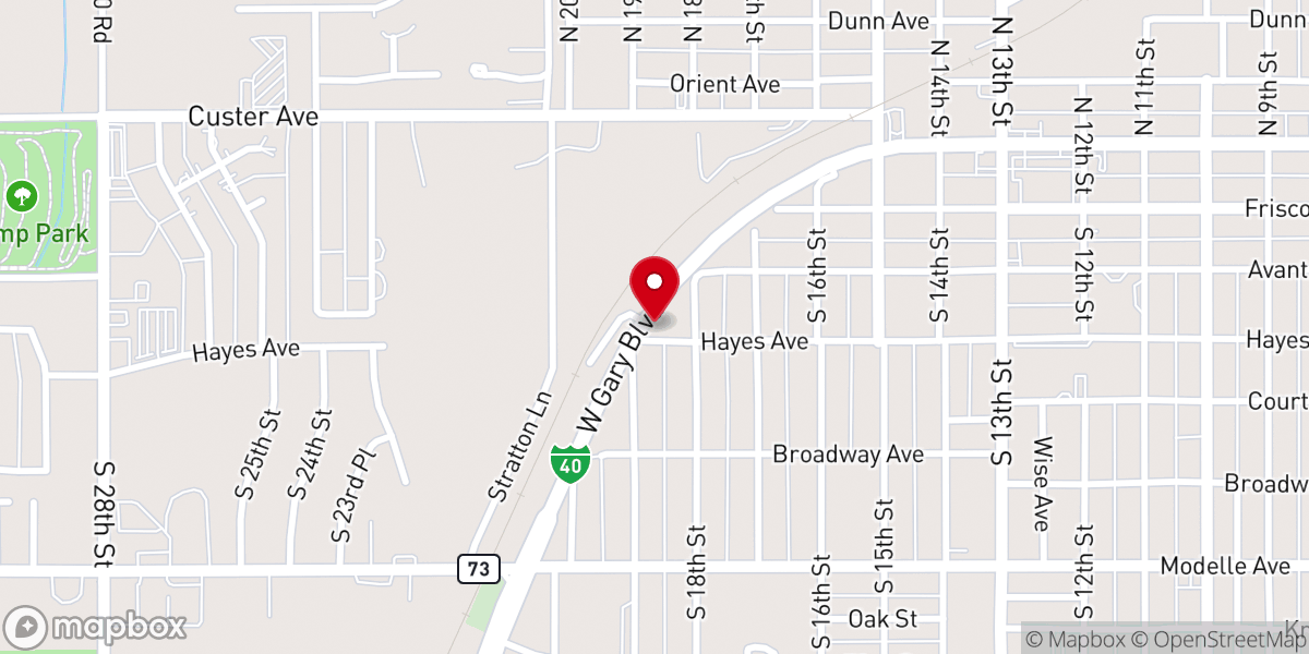 Map showing location of Four Seasons Heating & Air Inc