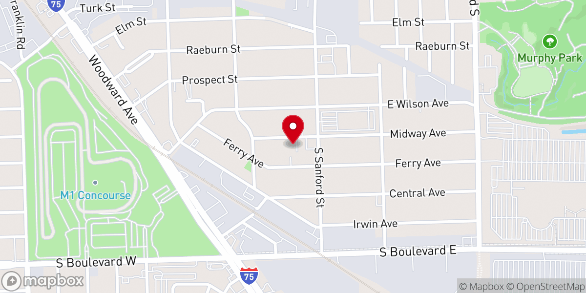 Map showing location of Greater Mt Calvary MB Church
