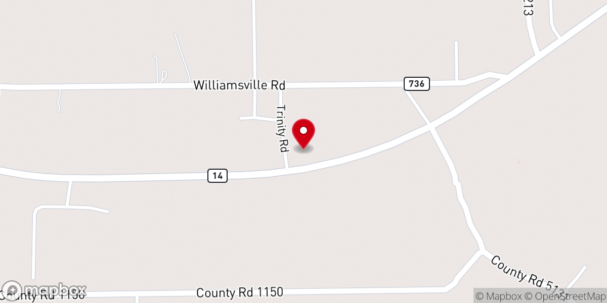 Map showing location of Hope Alive Church
