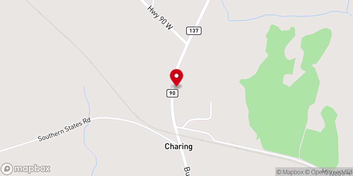 Map showing location of Charing United Methodist Church