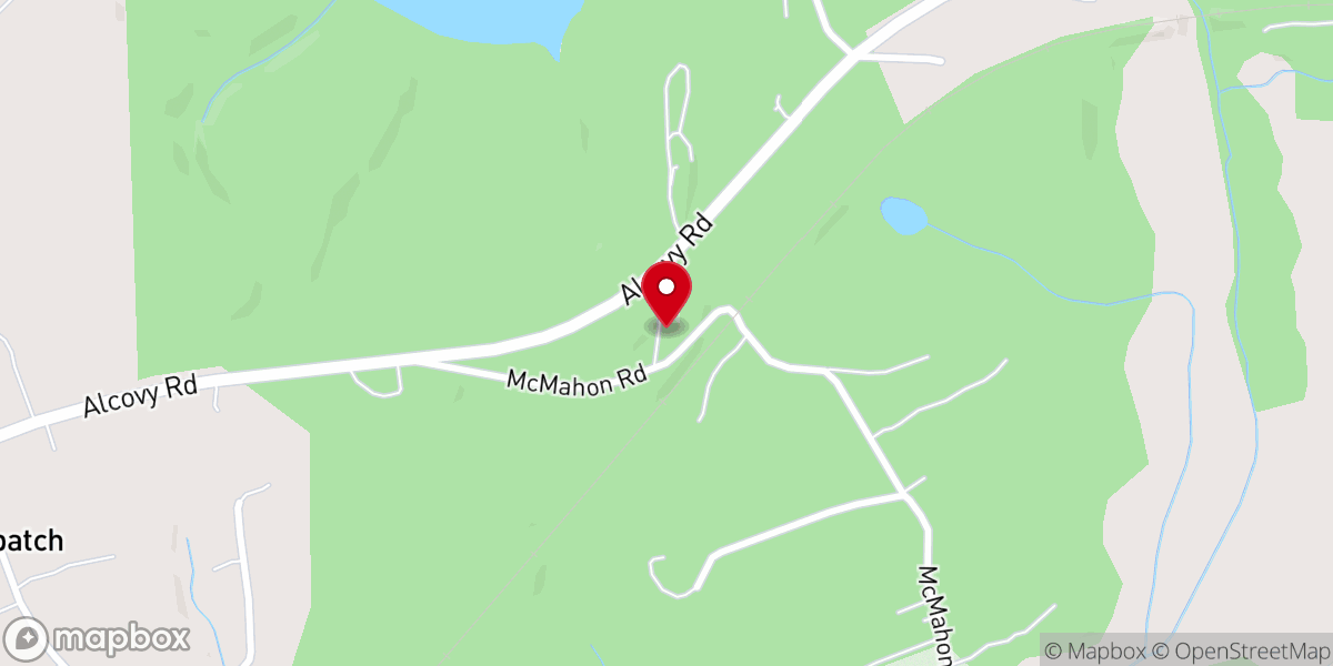 Map showing location of Little Bethel Church
