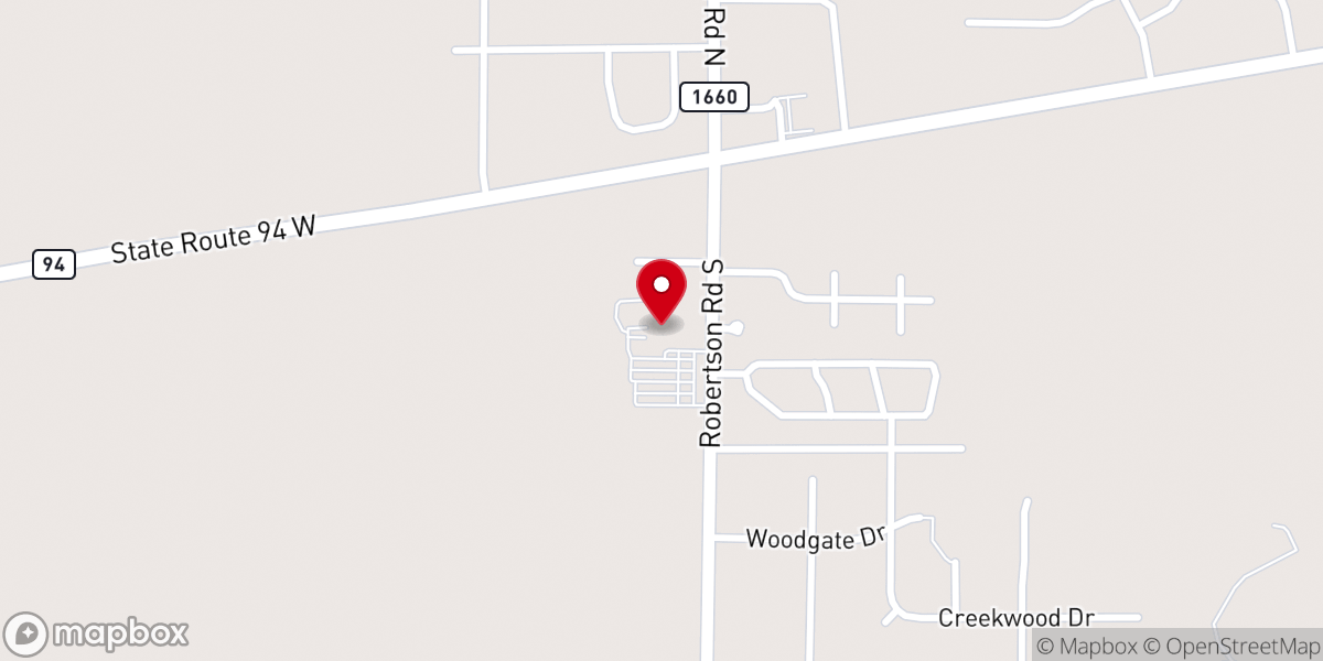 Map showing location of Westside Baptist Church