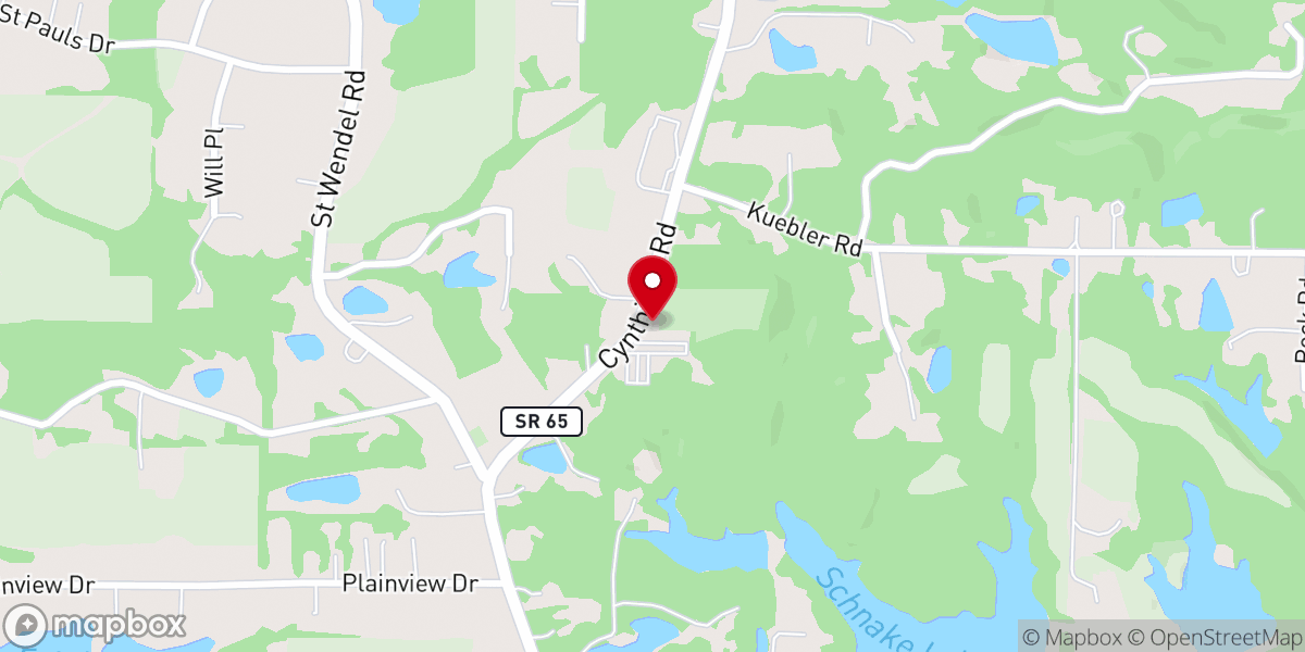 Map showing location of St. Paul's United Church of Christ German Township